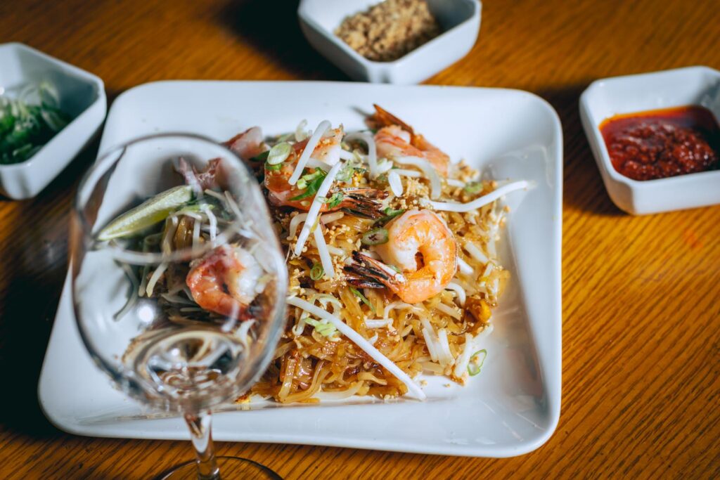 Fresh Thai ingredients and food preparation at Supons Thai Kitchen